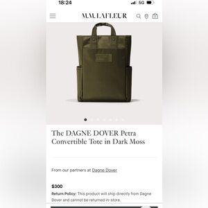 Dagne Dover Petra Convertable Bag in MOSS